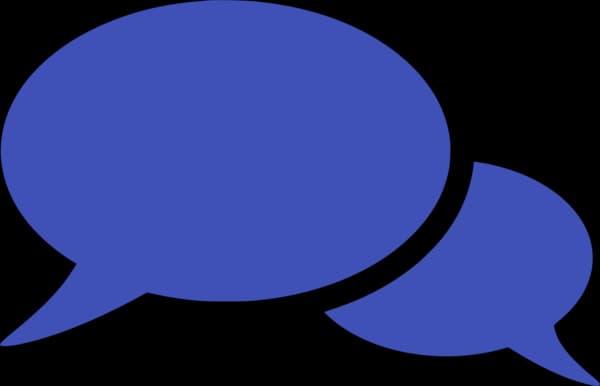Chat speech bubbles, representing AI chatbot conversations